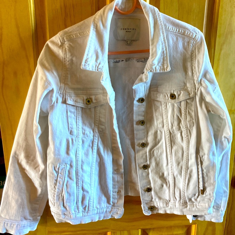 Cortefiel White Jean Jacket